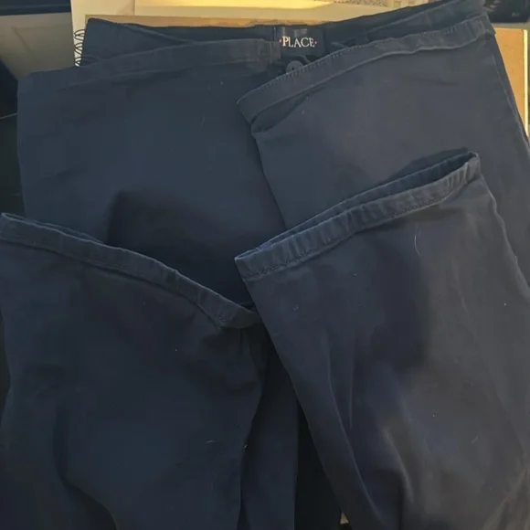 Girls school Uniform Wide Leg Chino Pants Childrens Place sz 12 lot of 2 pair - Picture 5 of 5
